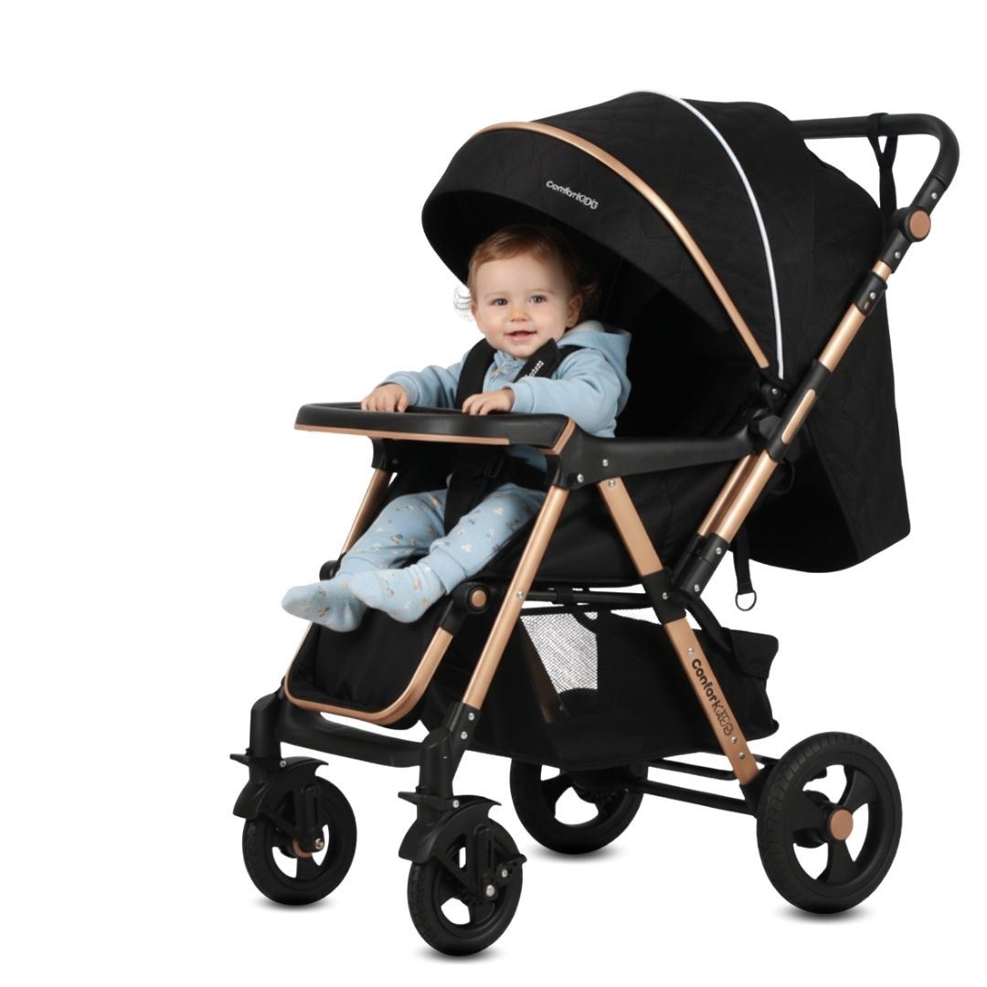 Coche Cuna Mango Reversible «LITTLE NANCY» con Bolso Black