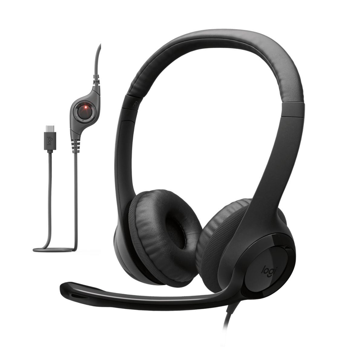 Logitech - Audífono H390 USB-C Noise Cancelling - Negro