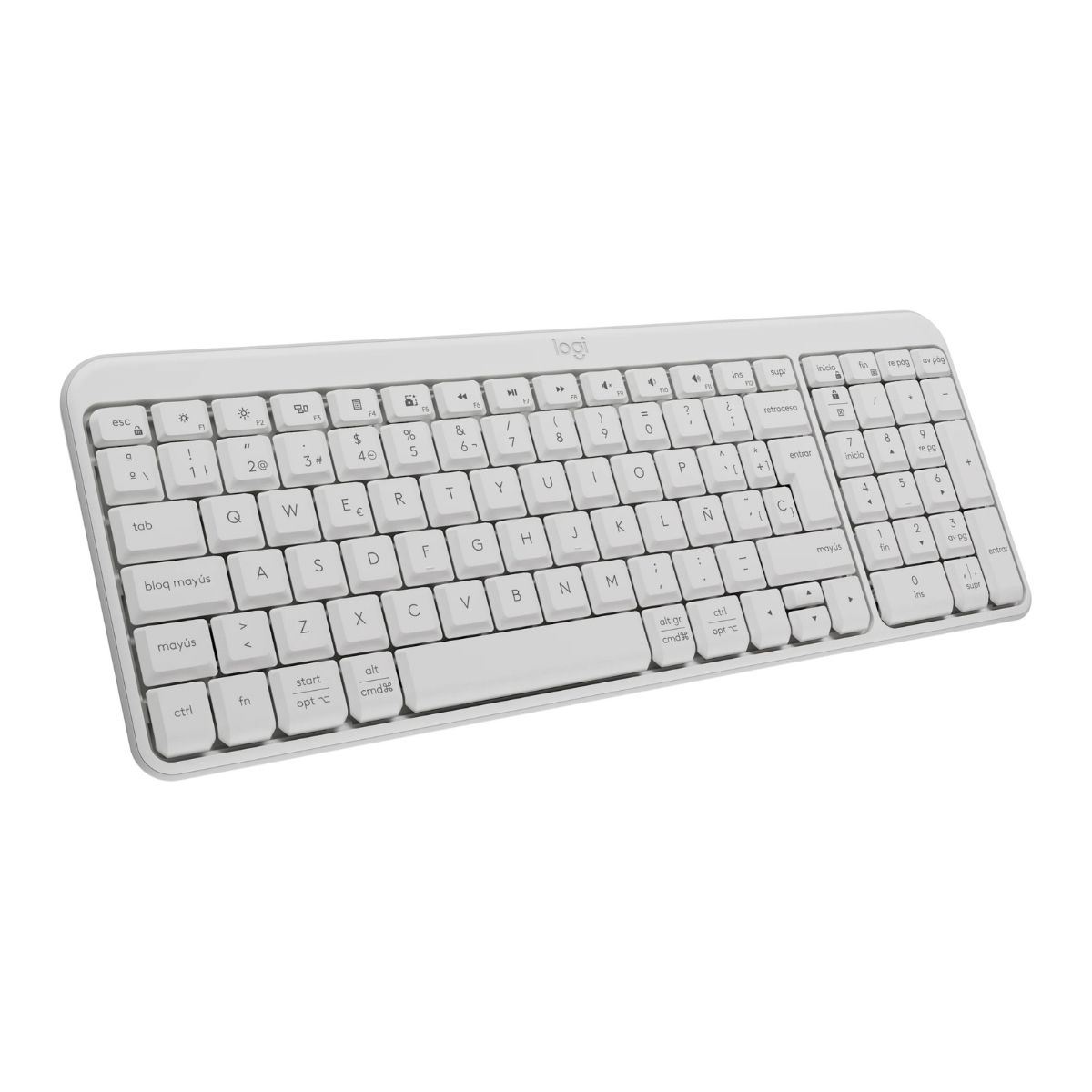 Logitech - Teclado K250 Bluetooth Wireless Español - Blanco