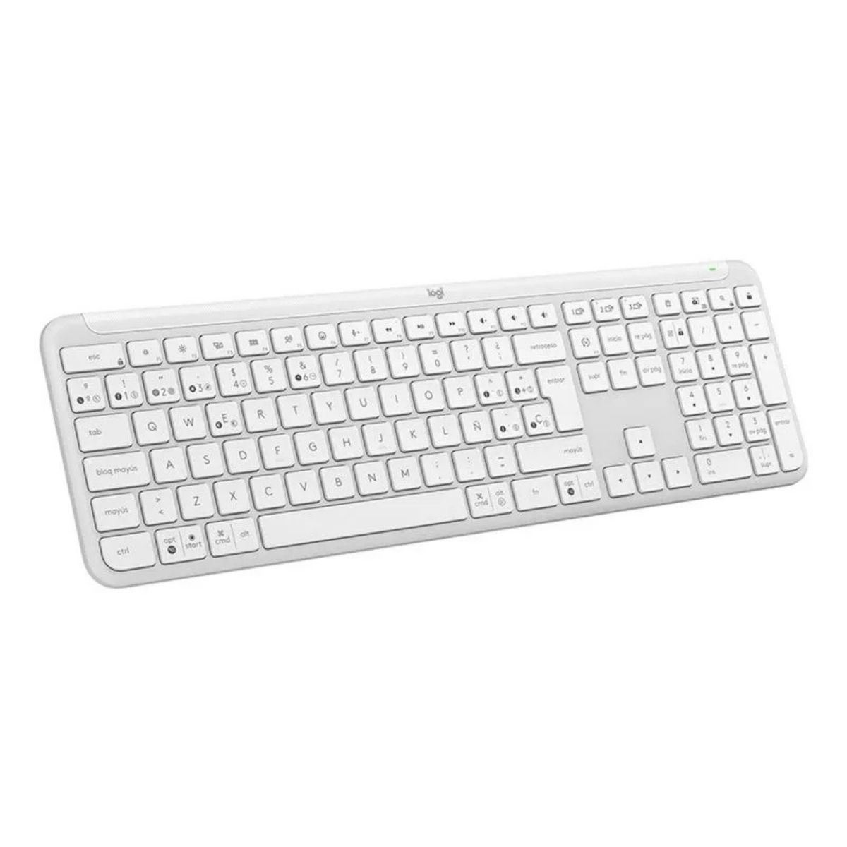 Logitech - Teclado K950 Signature Slim Wireless Spa - Blanco