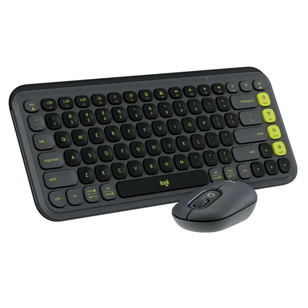 Combo Logitech POP ICON Teclado y Mouse Bluetooth Negro