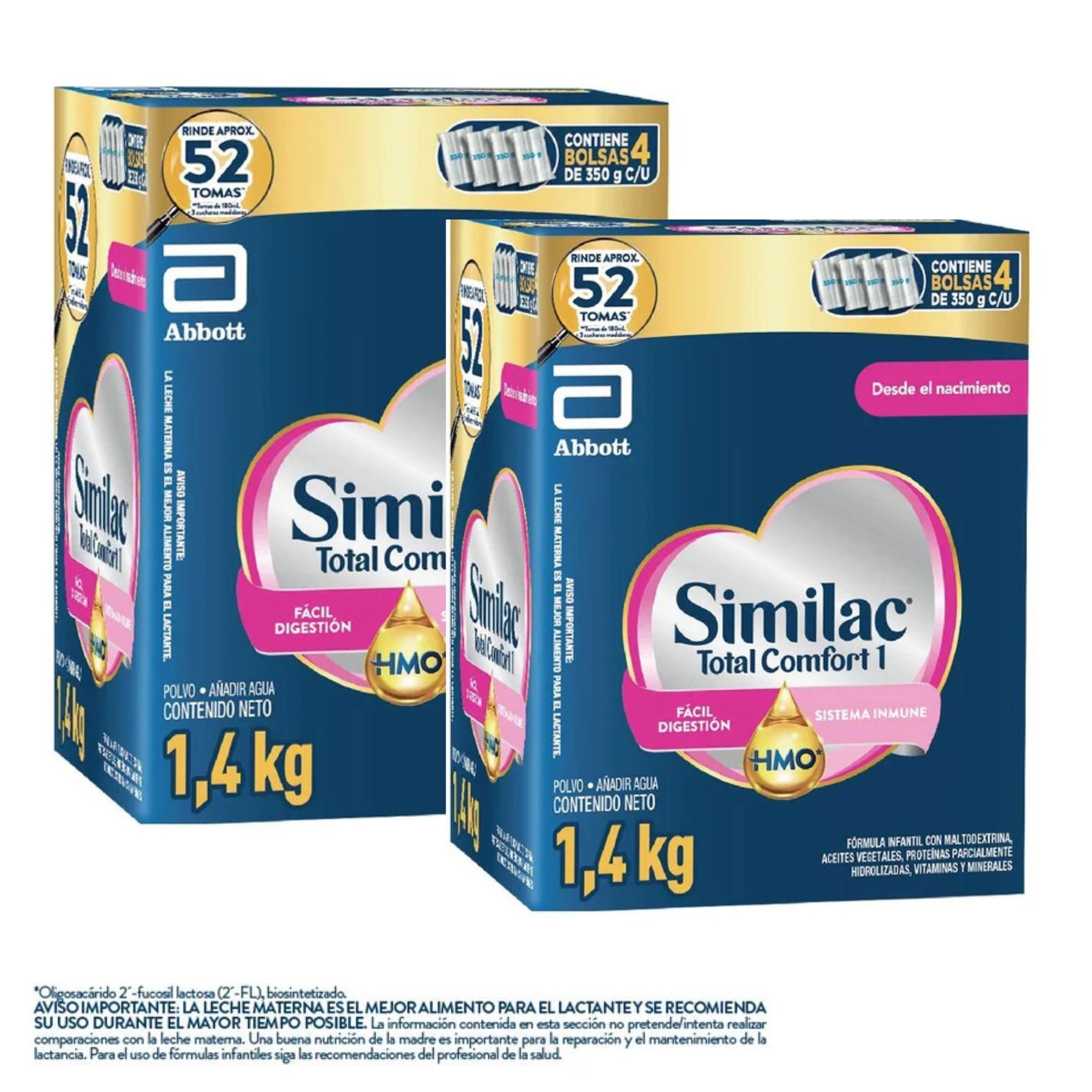 Pack x 2 SIMILAC TOTAL COMFORT 1.4 KG (etapa 1)