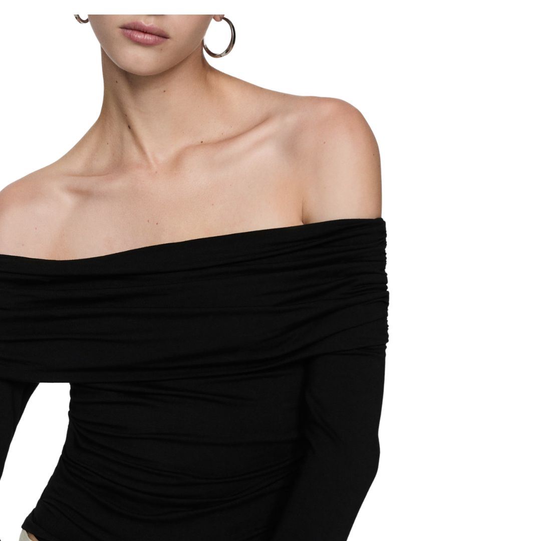 Polo Mujer Manga Larga hombros descubiertos