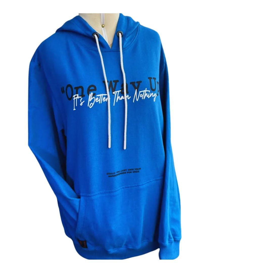 Polera Azul Para Varon Color Azul, Con Capucha