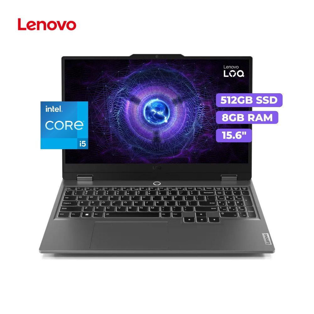 Laptop Lenovo LOQ 15IAX9 Intel Core I5-12450HX 8GB Ram 512GB SSD 15.6” FHD 144 HZ