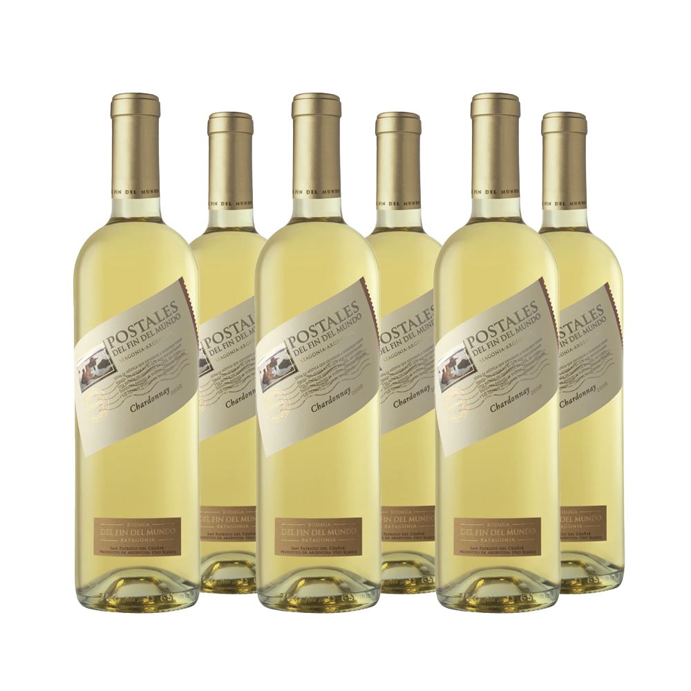 VINO DEL FIN DEL MUNDO POSTALES CHARDONNAY 750 ML X 6 Bot