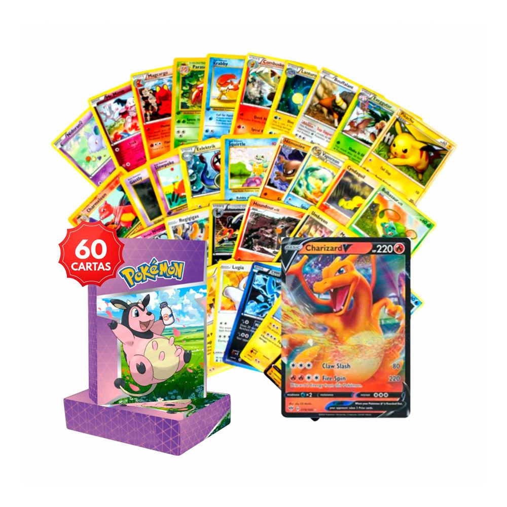 Lote 60 Cartas Al Azar Pokemon TCG