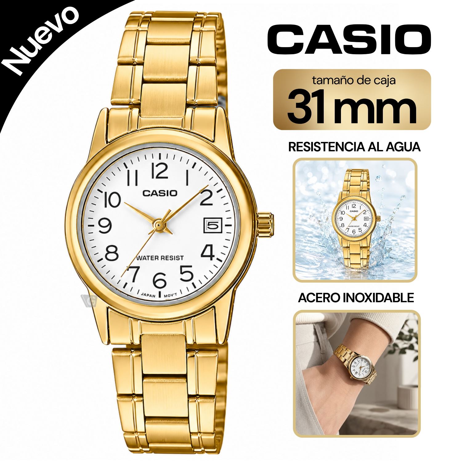 Reloj Casio Para Mujer LTP-V002G-7B2