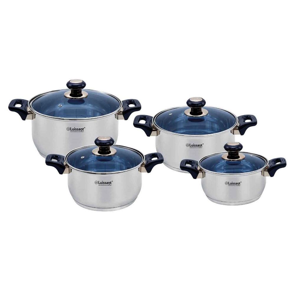Juego de Ollas Luissant Acero Inox LU-1104S-IN 8P Azul