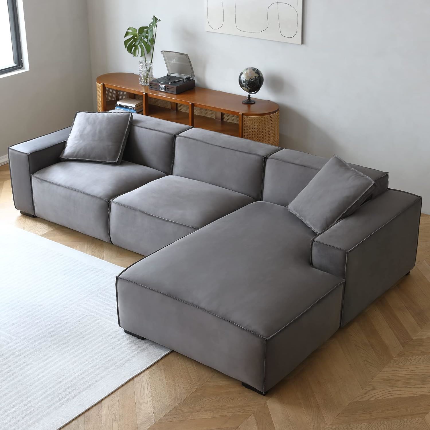 SALA SECCIONAL  LUHANE COLOR PLOMO