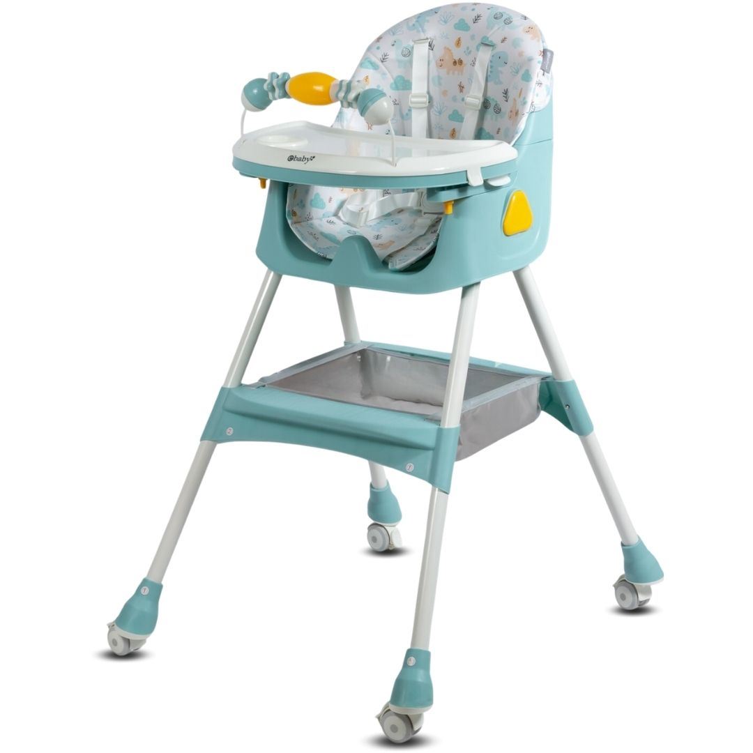 Silla de Comer con Mecedora «LULÚ» con juguete Light Blue