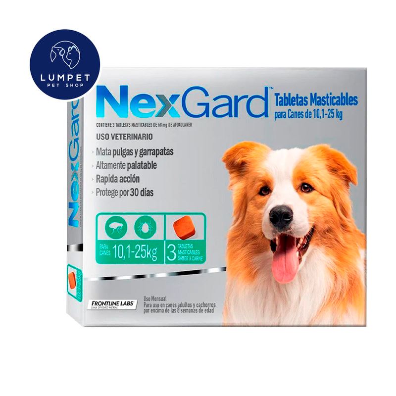Nexgard 10,1 - 25 kg X3 Tabletas