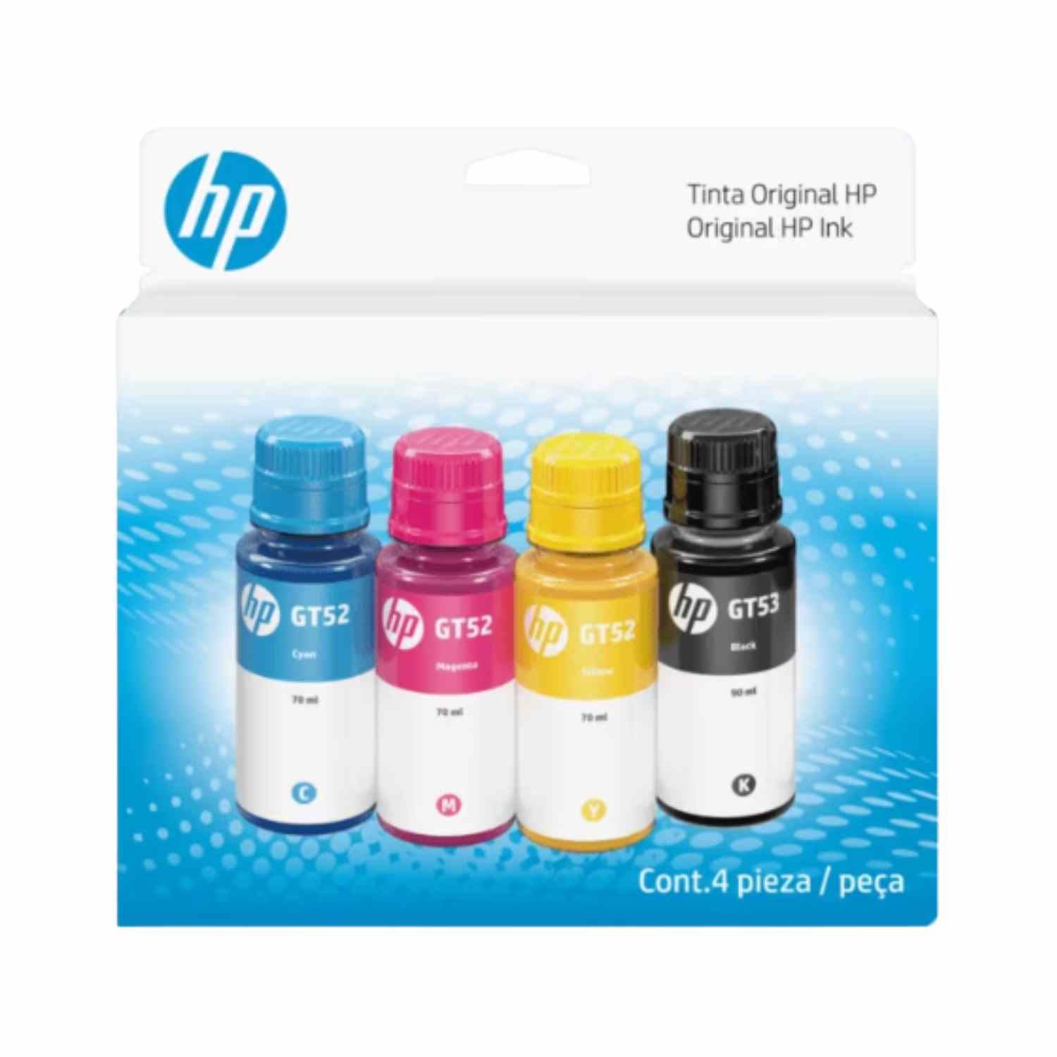 Tinta HP GT53 GT52 Pack de 4 Colores