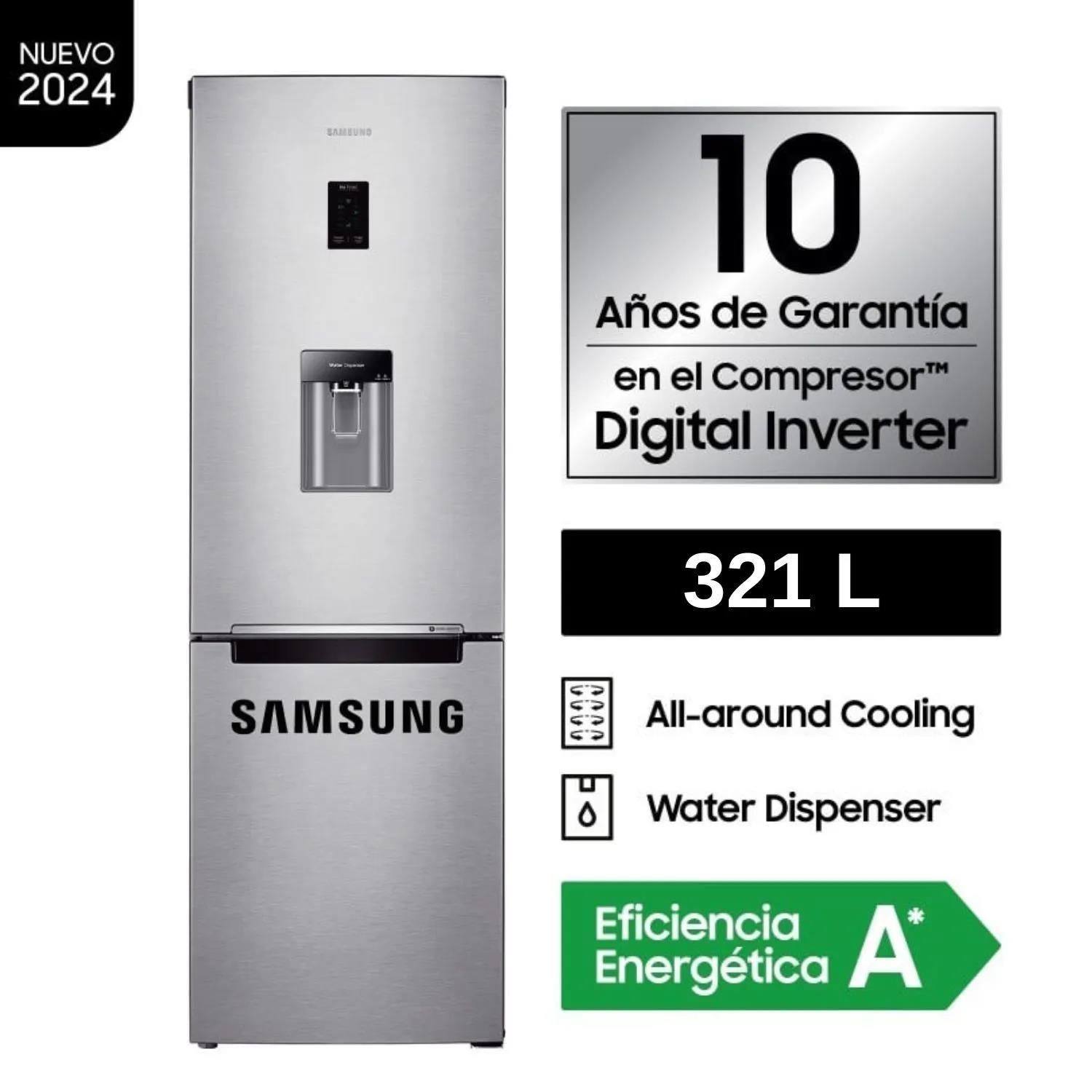 Refrigeradora Samsung No Frost 321 L Bottom Freezer RB33J3830SA/PE