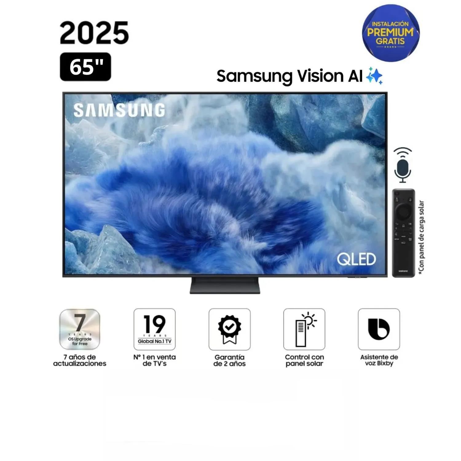 Televisor Samsung QLED 65" QN65Q8FAAGXPE Visión AI Smart TV (Nuevo 2025)