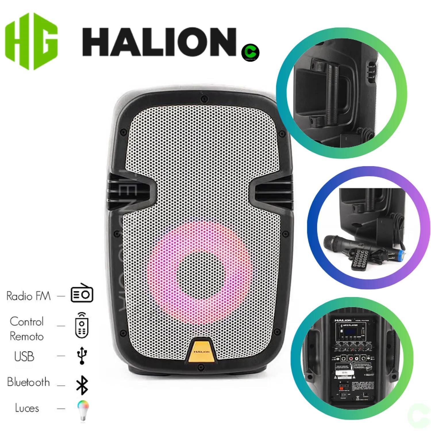 Parlante Portátil Helion PHA-8MB 400W UHF FM Bluetooth KARAOKE