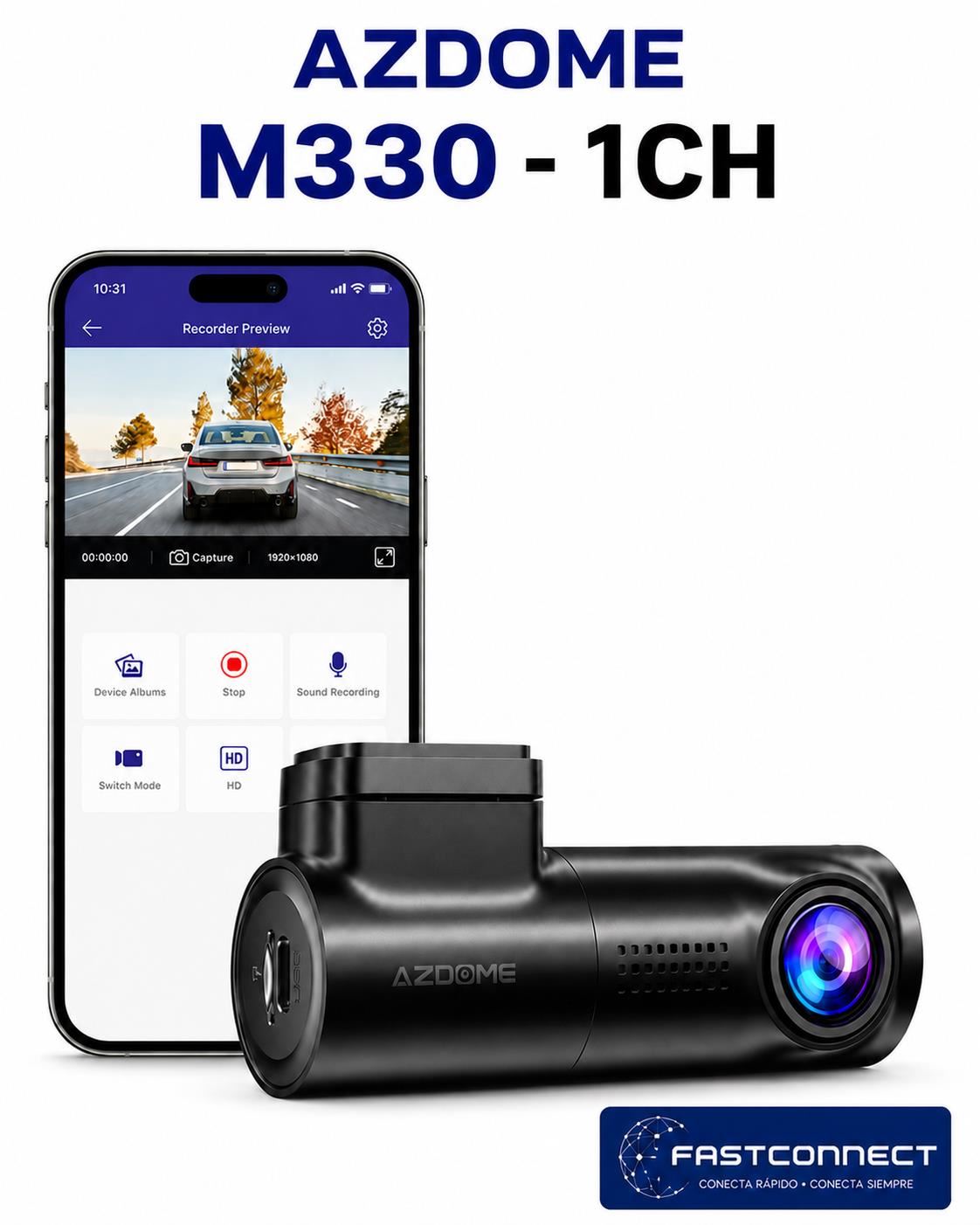 CAMARA PARA AUTOS DASHCAM AZDOME M330 1080P WiFi