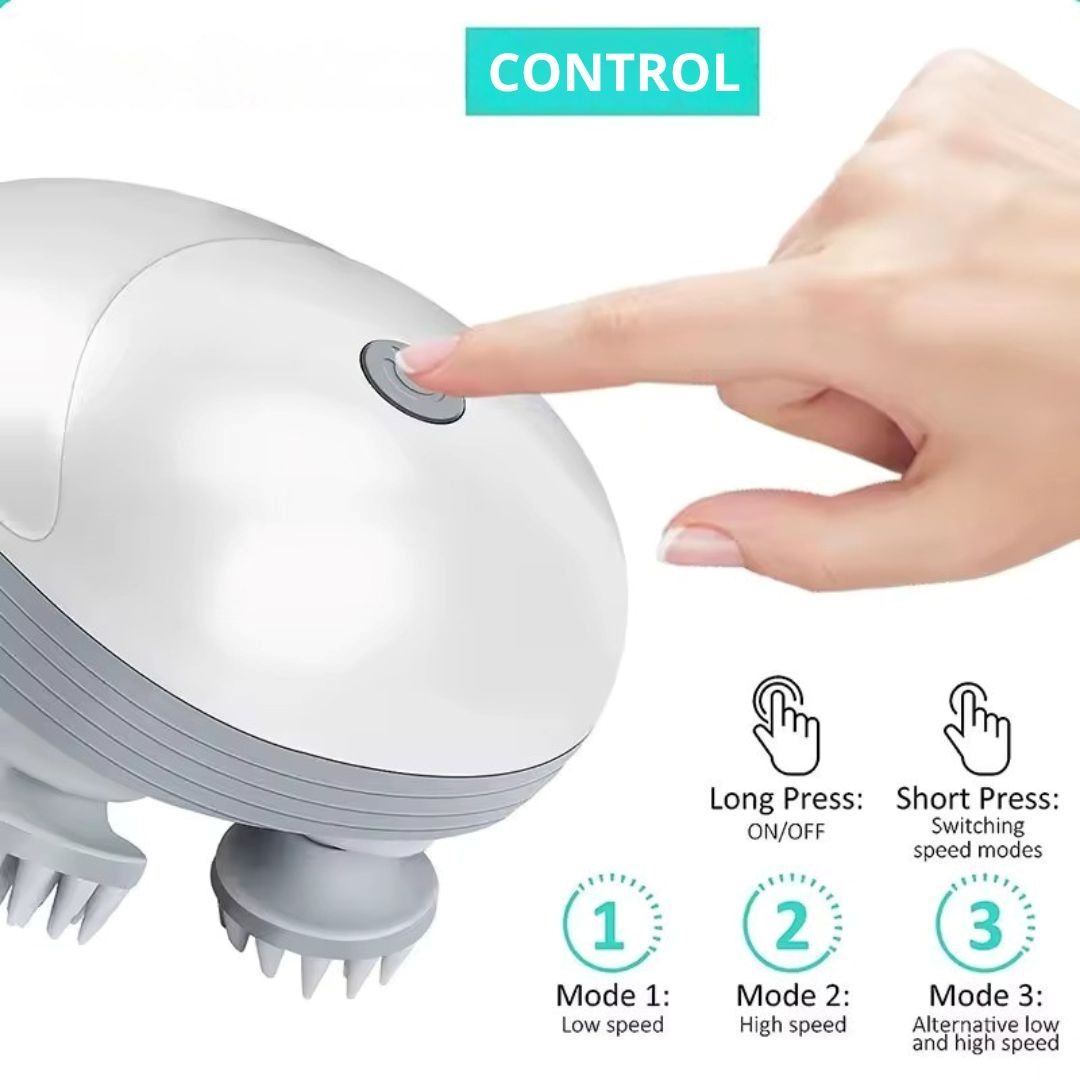 MASAJEADOR CORPORAL + 4 CABEZALES