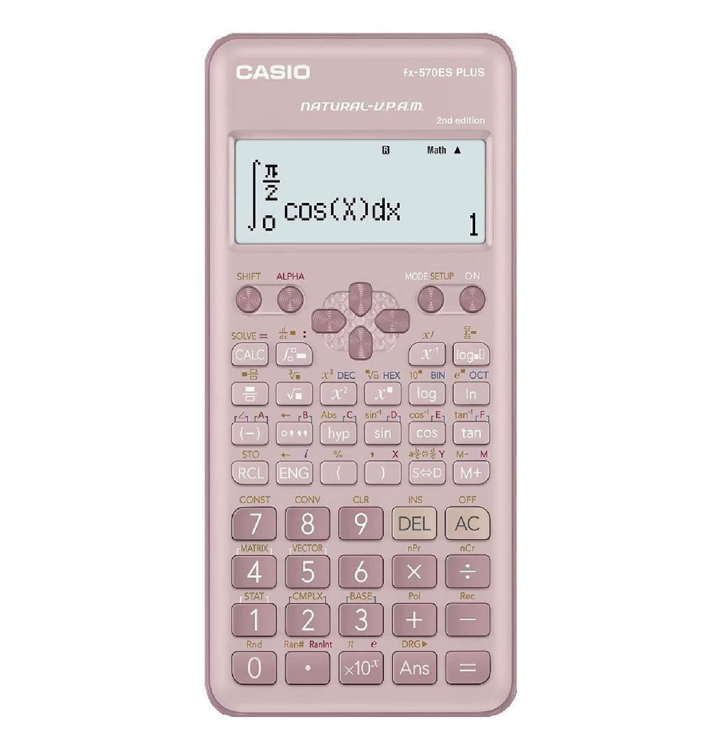 Calculadora Científica Casio Estándar FX-570ES PLUS-2PK - Rosado