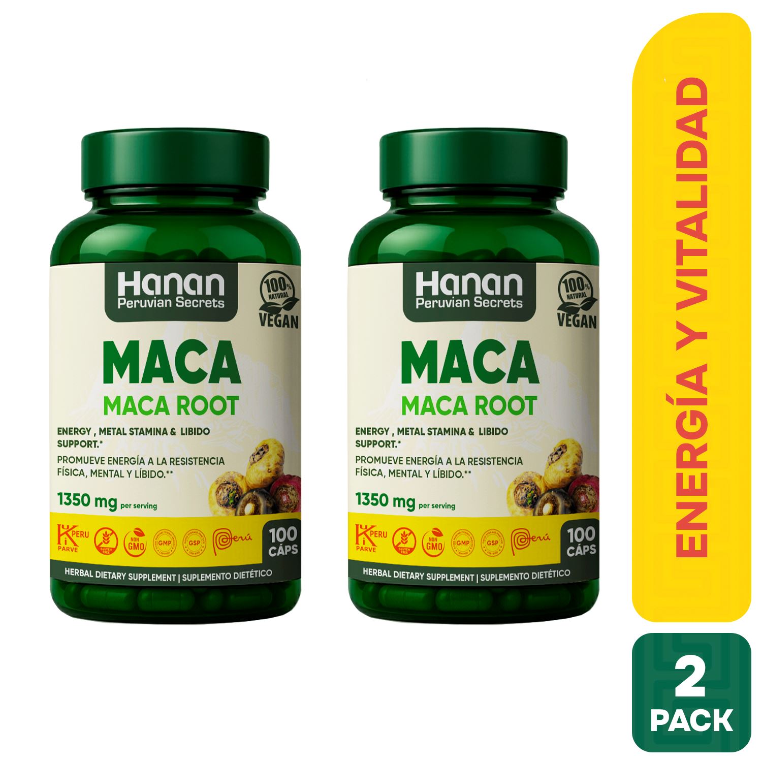 MACA CÁPSULAS HANAN DUOPACK 100 UND