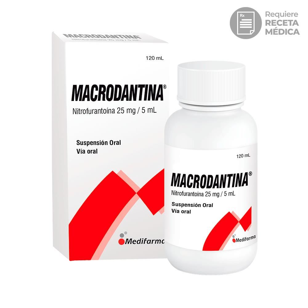 Macrodantina 25 mg/5 mL Suspensión Oral