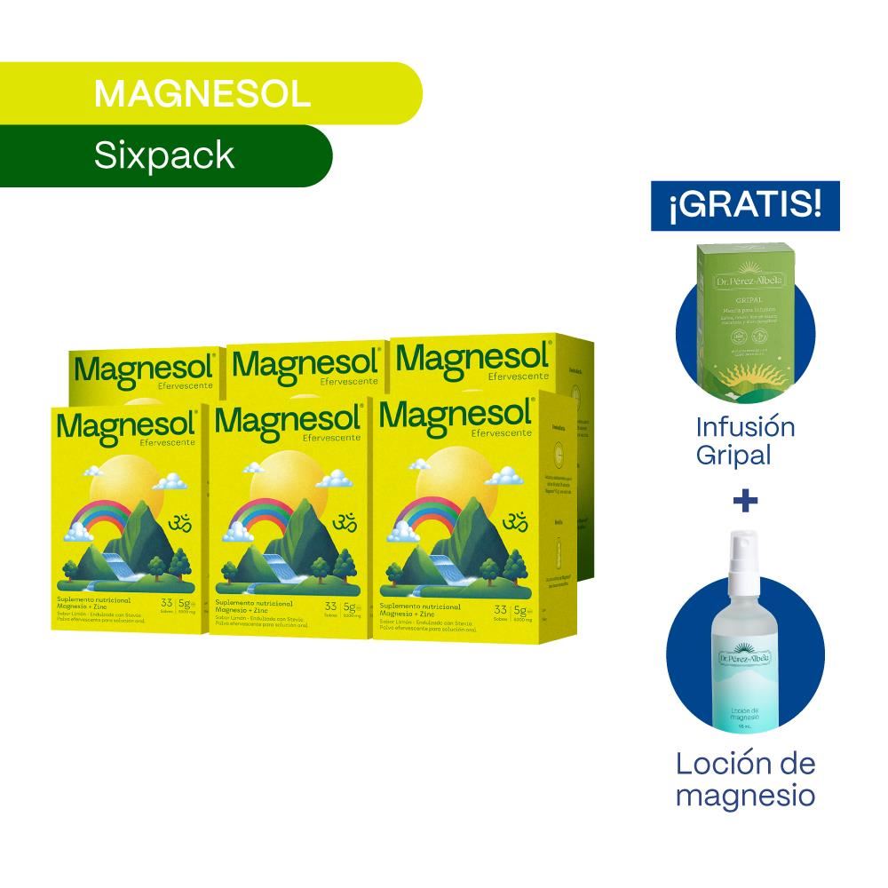SIXPACK: MAGNESOL EFERVESCENTE LIMÓN x 33 sobres