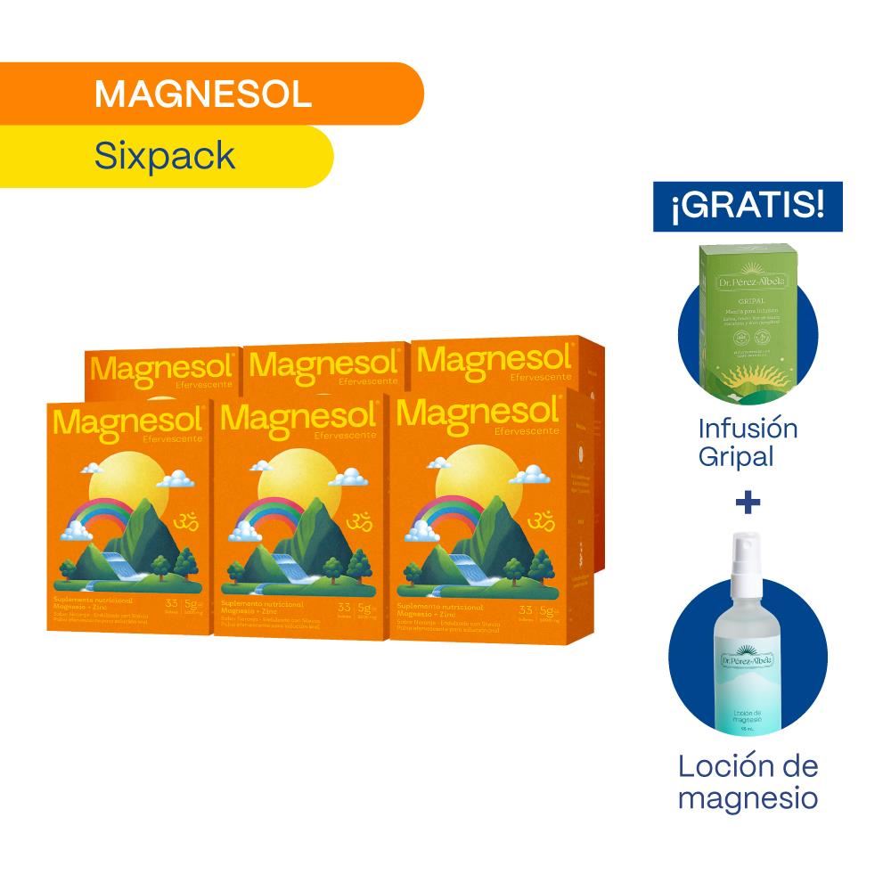 SIXPACK: MAGNESOL EFERVESCENTE NARANJA x 33 sobres