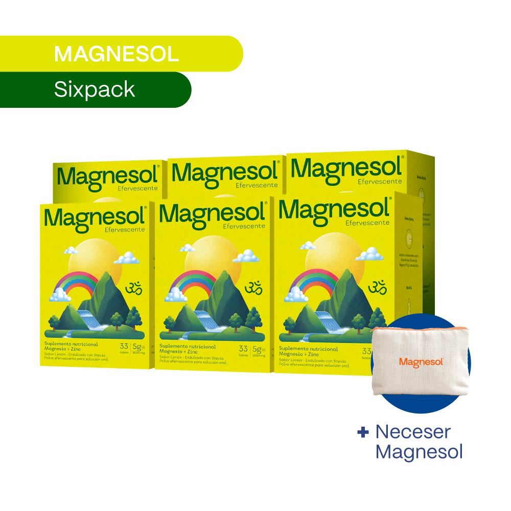 SIXPACK: MAGNESOL EFERVESCENTE LIMÓN x 33 sobres