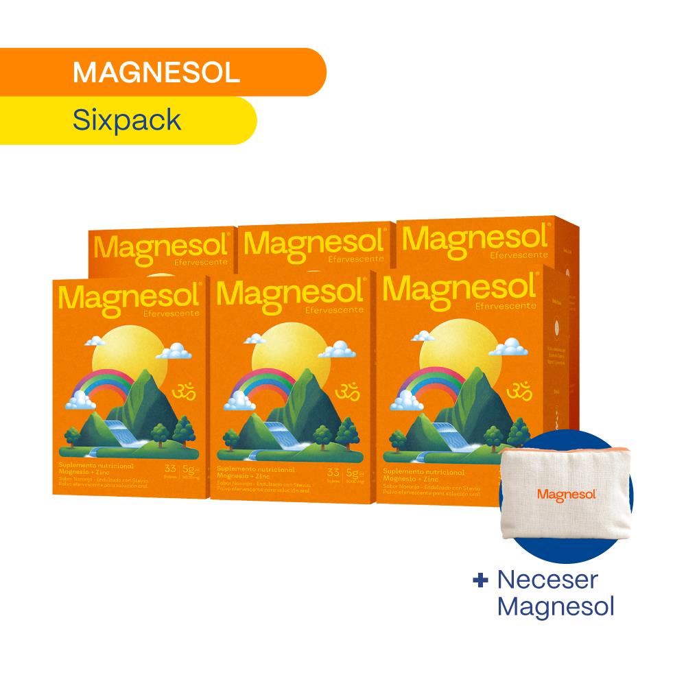 SIXPACK: MAGNESOL EFERVESCENTE NARANJA x 33 sobres
