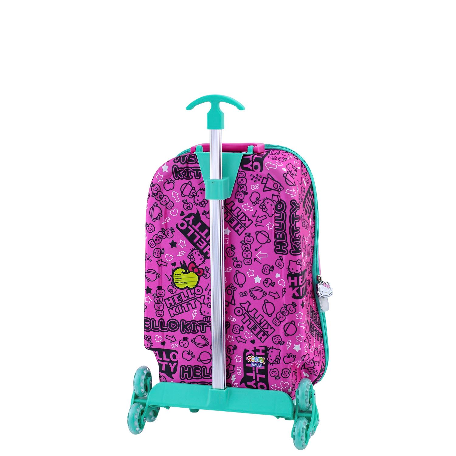 Set Maleta Full 3D EVA Triple Rueda Scool Ranger - HELLO KITTY