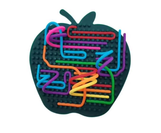 Tablero Sensorial Antiestrés “Manzana” - Juego Educativo Montessori para Niños