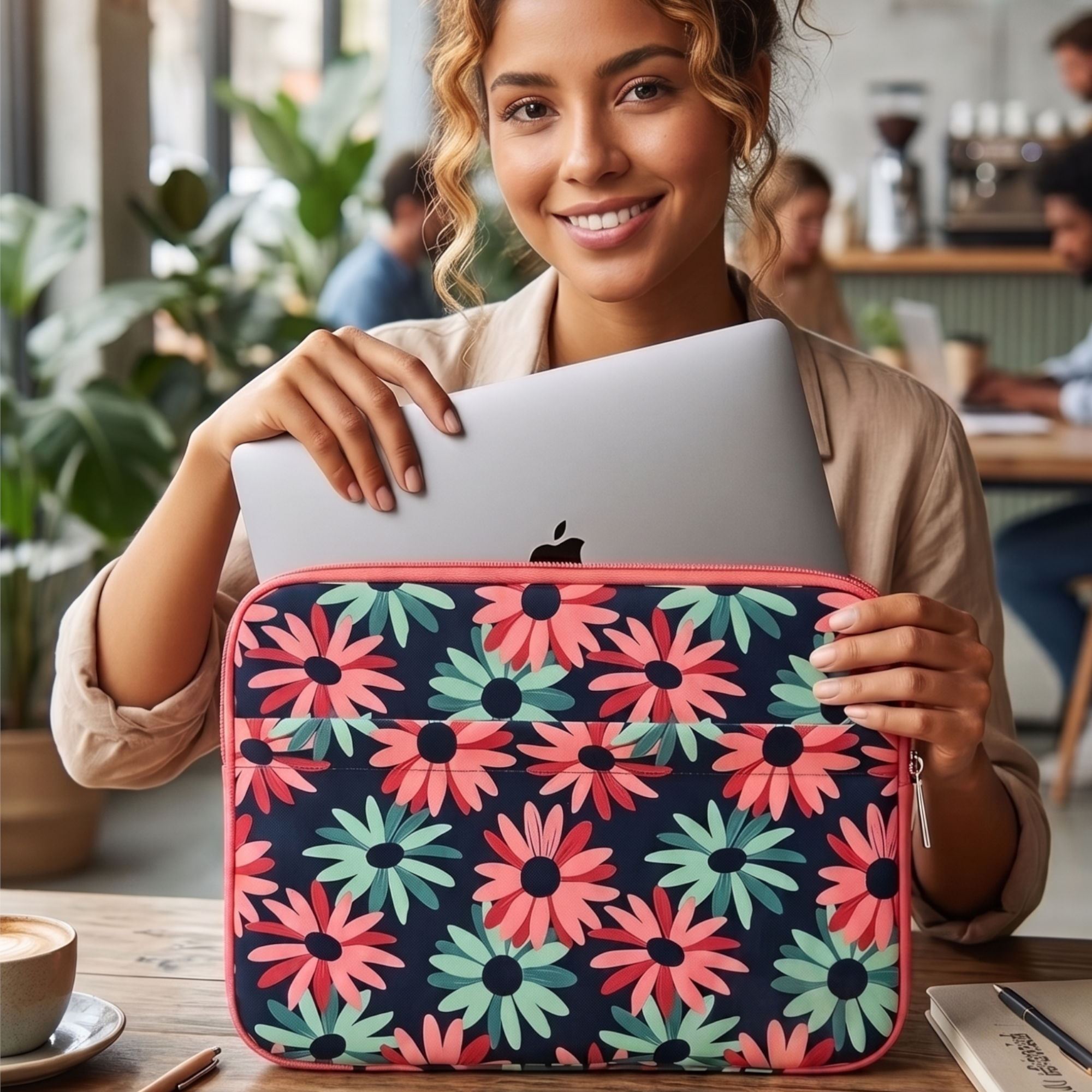 Funda para laptop Margaritas 14 15 15.6 16  pulgdas Qullayki