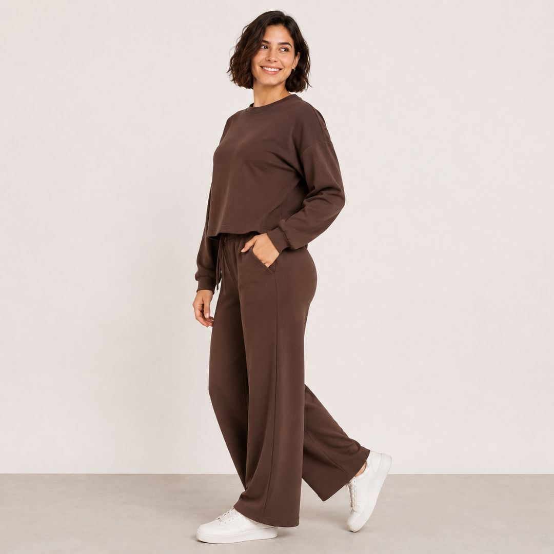 Conjunto buzo Wafer Polera y Pantalón Mujer