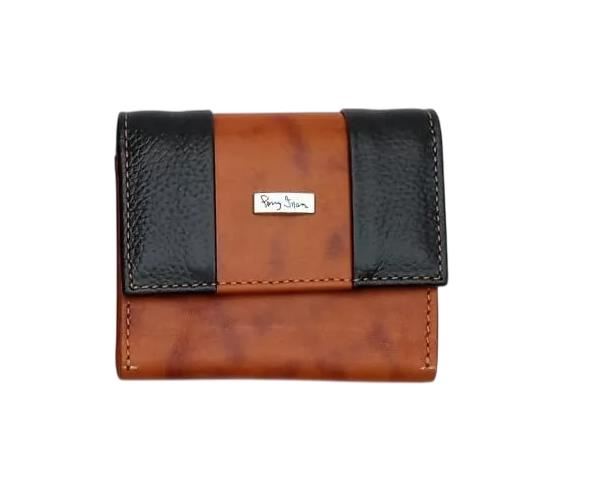 Monedero de cuero con broche