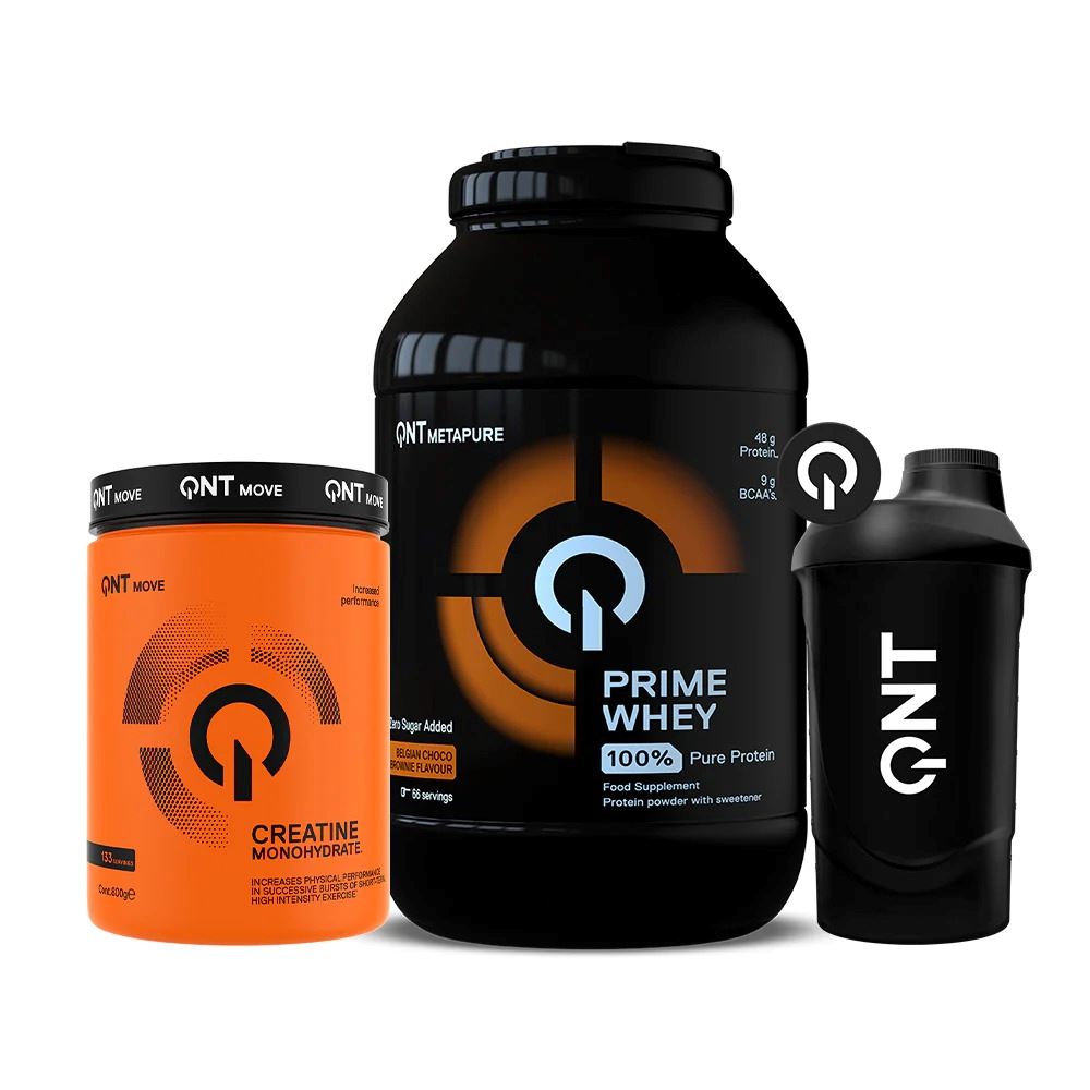Prime Whey Brownie 4.4lb + Crea 800 gr Shaker QNT