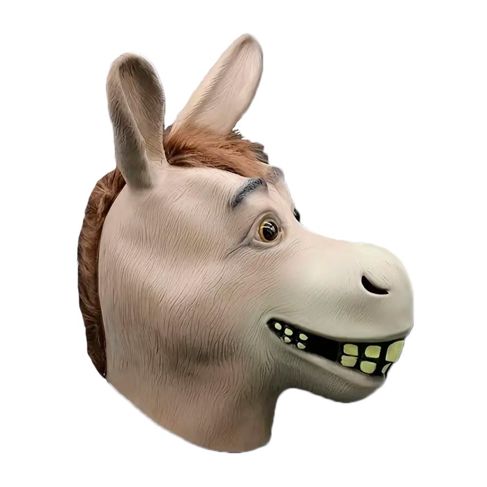 Máscara de Látex Burro con Dientes Amarillos