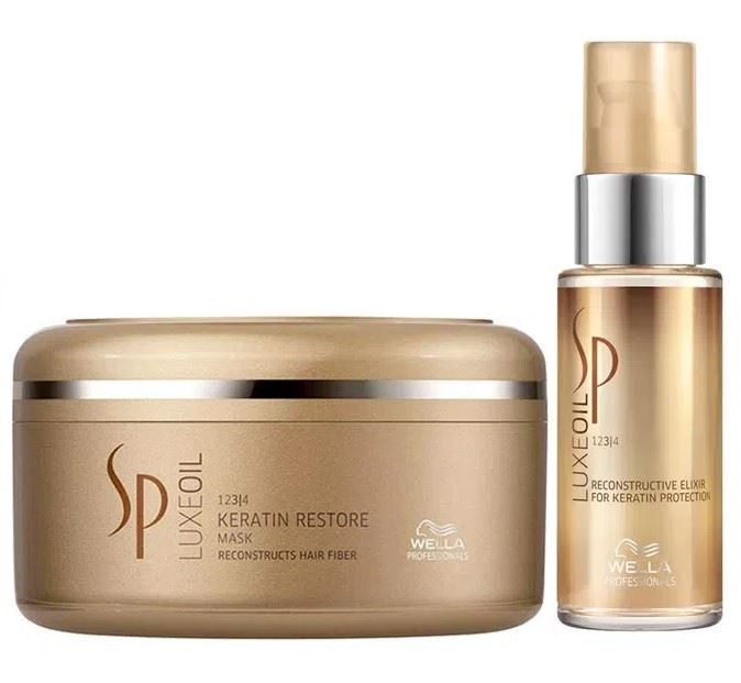 Mascarilla Reparadora 150ml + Elixir Con Aceite de Argan Sp Luxe Oil Wella