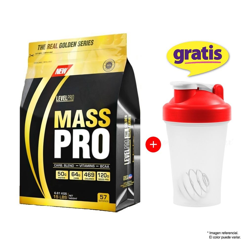 Ganador de masa Level Pro Mass Pro 6.81 kg Chocolate + Shaker