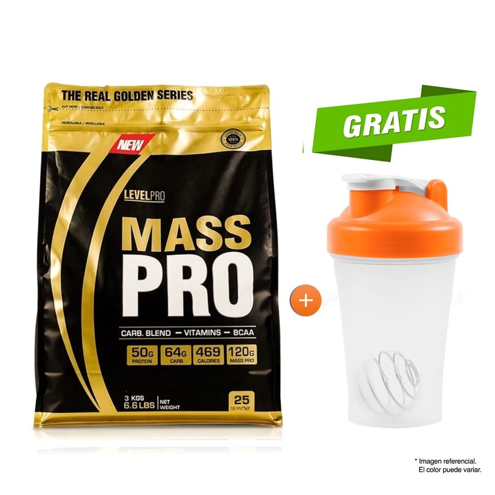 LEVEL PRO MASS PRO 6.6 LIBRAS VANILLA + SHAKER