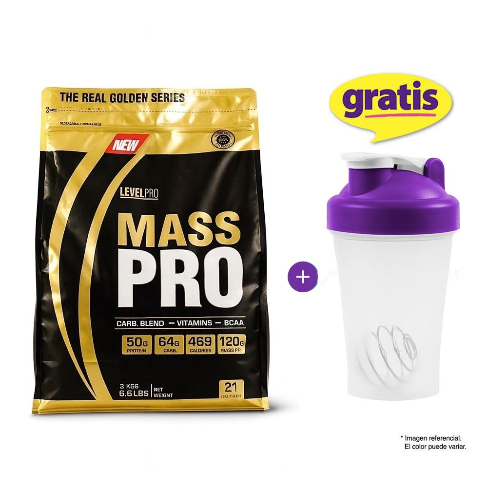 Ganador de masa Level Pro Mass Pro 3 kg Chocolate + Shaker