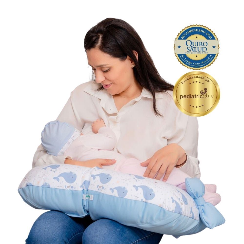 Almohada De Lactancia Y Maternidad 5 En 1 Celeste Búho
