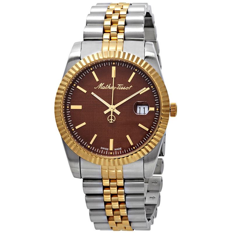 Mathey-Tissot Reloj Rolly III con esfera marrón H810BM