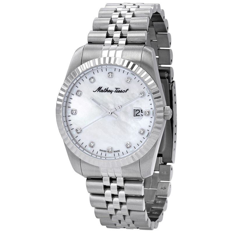 Mathey-Tissot Reloj Mathy II Quartz Crystal esfera de nácar H710AI