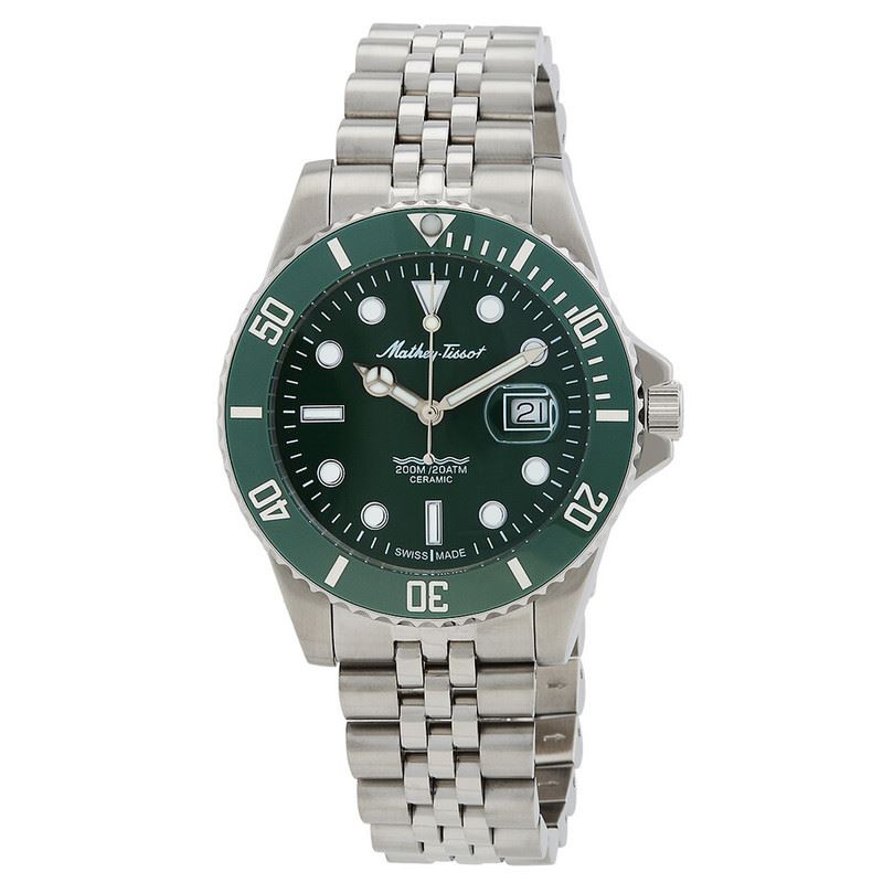 Mathey-Tissot Mathy Ceramic Quartz Esfera Verde Diver H901CRAV
