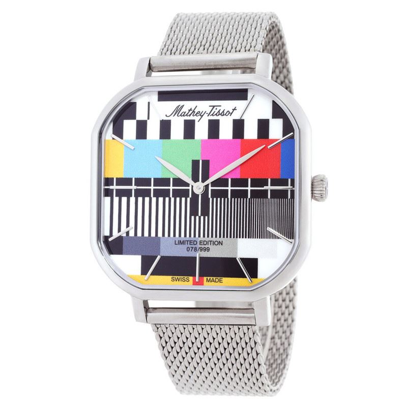 Mathey-Tissot Reloj Monsoon Square con esfera multicolor H7917TV