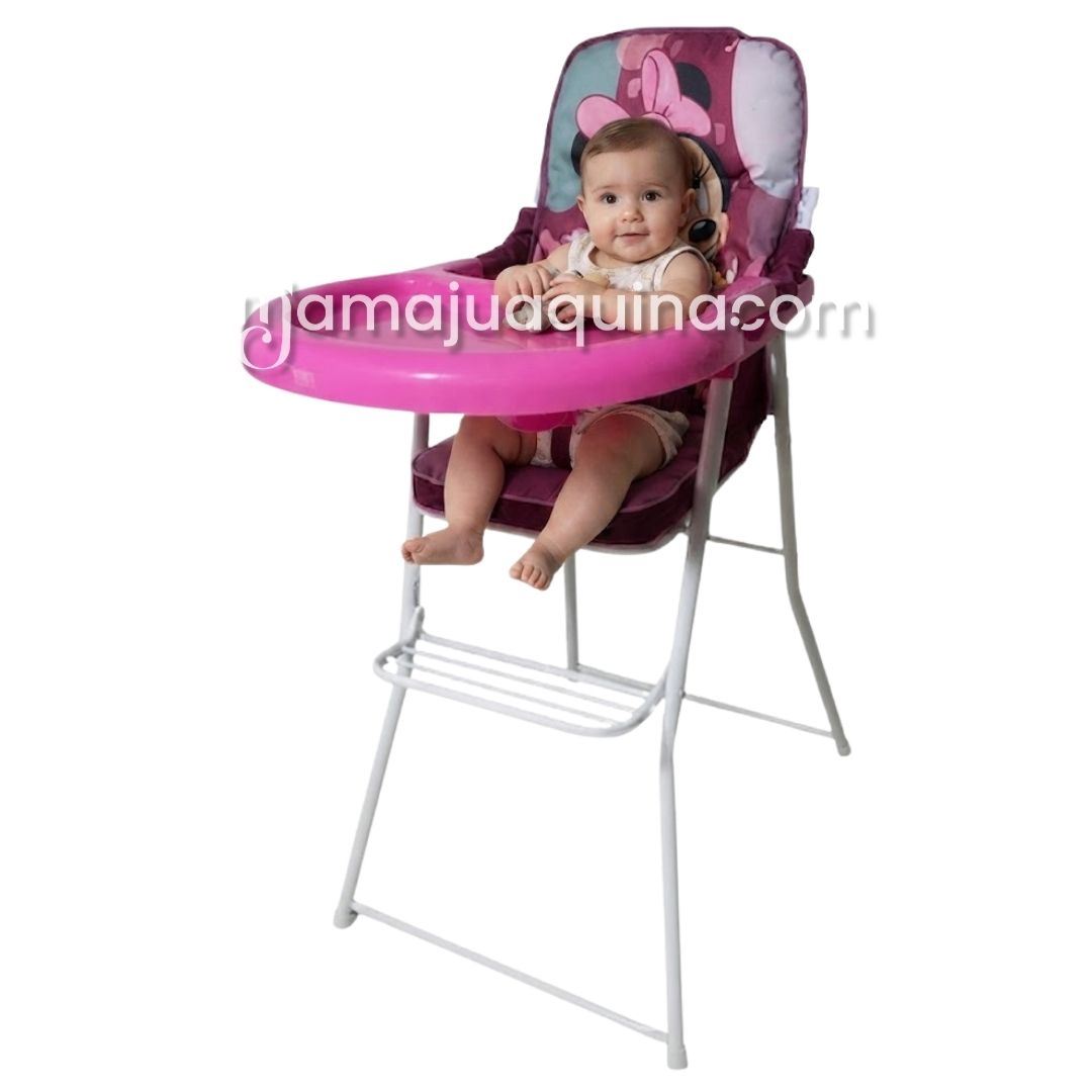 Silla de Comer Plegable «MEESKA» con DIseño Ratón Pink