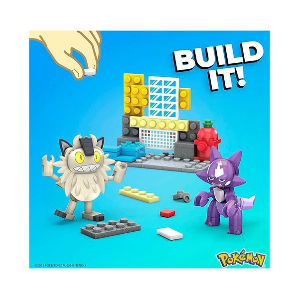 Mega Pokémon Toy Collectible Toxel vs Galarian Meowth