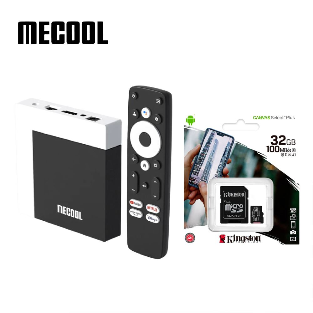 Mecool KM2 Plus Android TV 11 + Funda azul protectora para mando