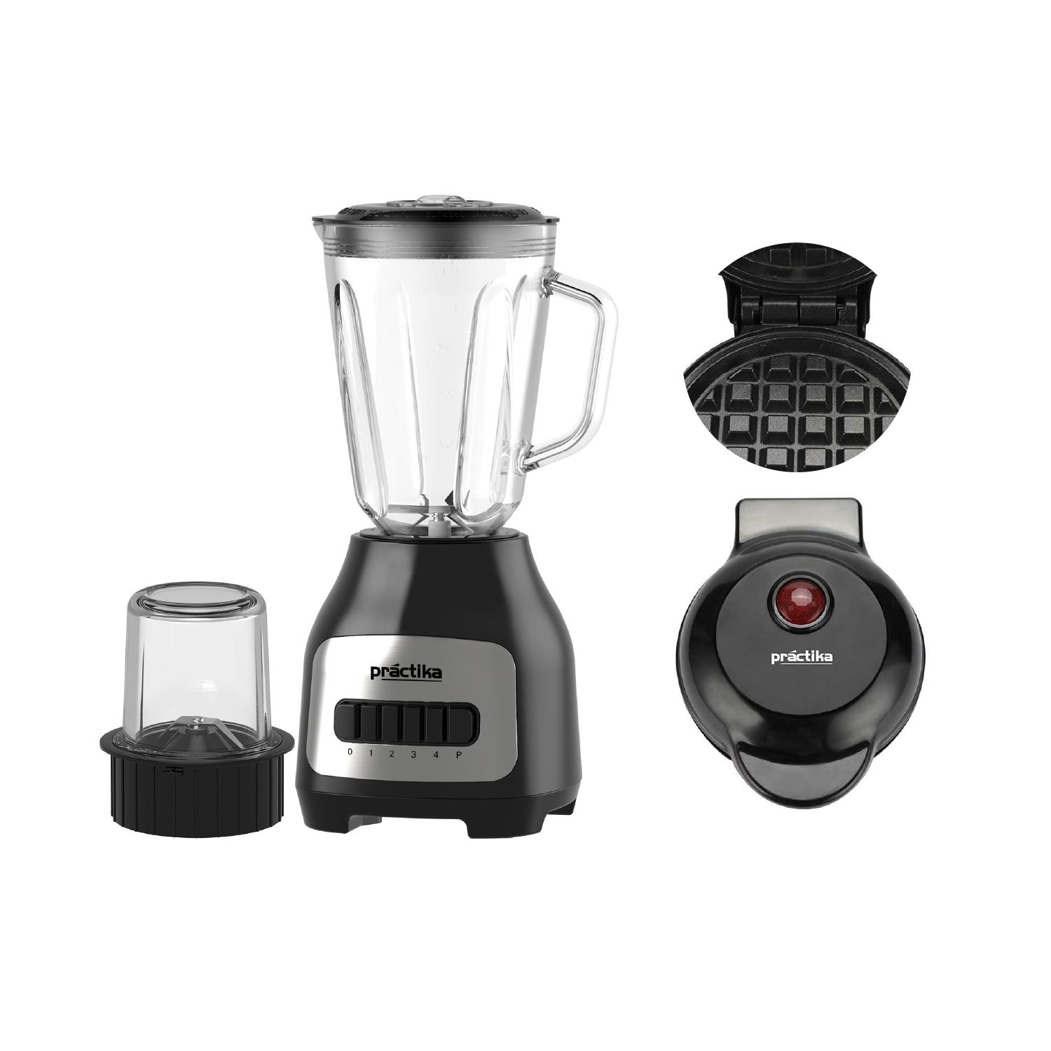 Combo Licuadora Mod. Bl-600+Miniwaflera M104 Negra