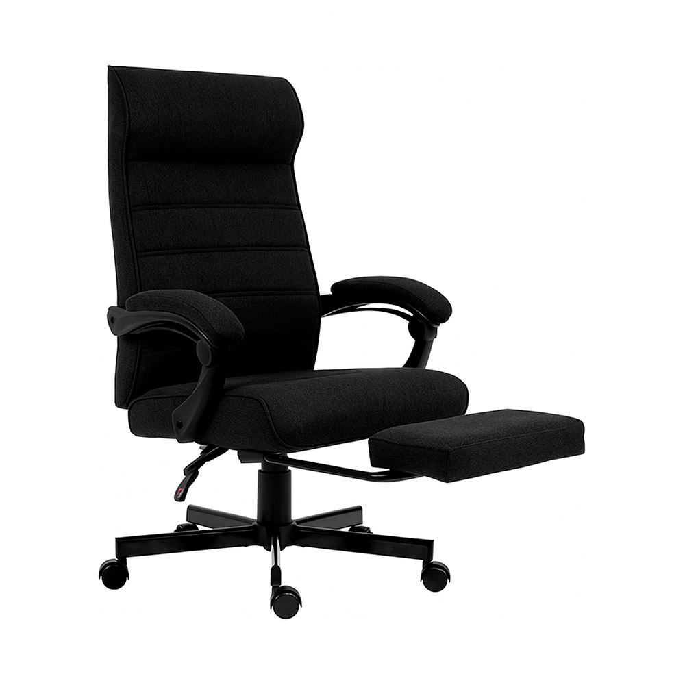 Silla Gerencial Ergonómica Giratoria con Resortes y base de Acero Thrax - Negro